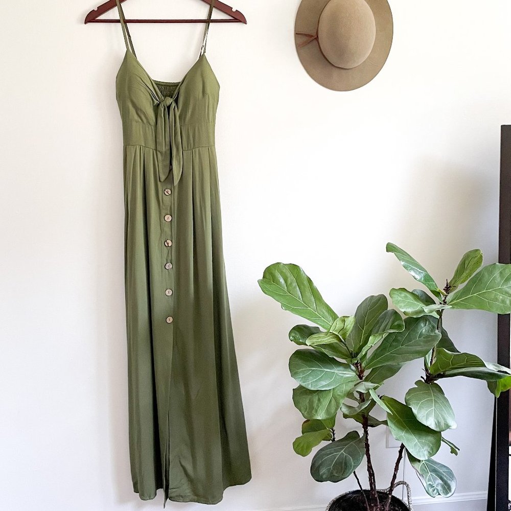 Maxi dress from Italy, green S/M